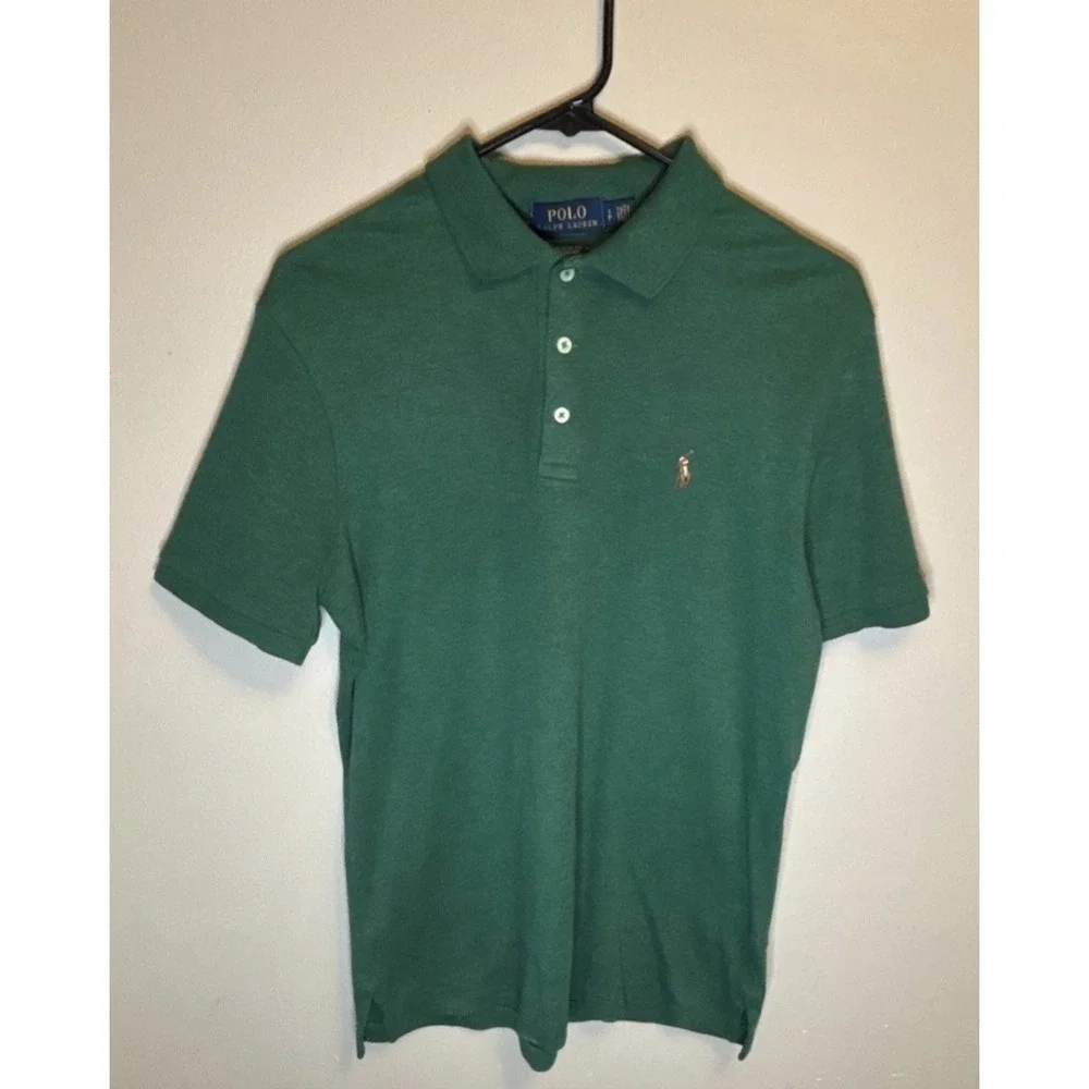 Polo Ralph Lauren Men's Polo Shirt Classic Fit Green Short Sleeve Collared S